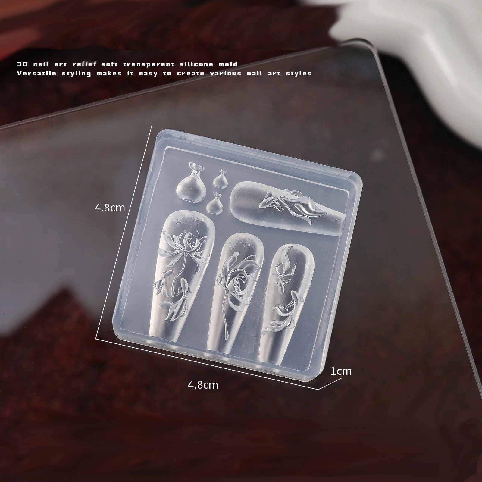 Molde de pressão de silicone 3d macio para arte em unhas, reutilizável, ferramenta de escultura diy, moldes de silicone para design de unhas