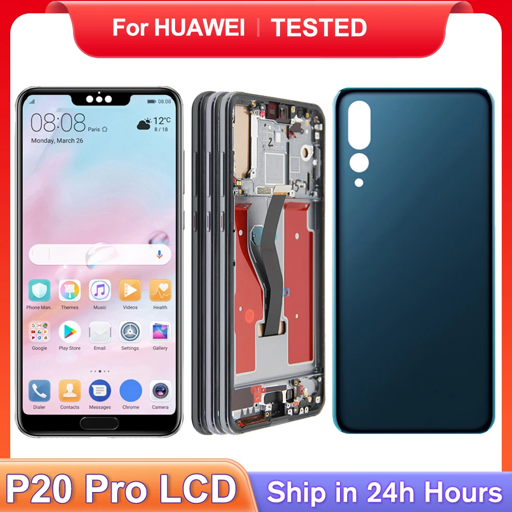 For HUAWEI 6.1\'\'P20 Pro Tested P20Pro CLT-L29C L29 L09 AL01 TL01 LCD Display Touch Screen Digitizer Assembly Replacement