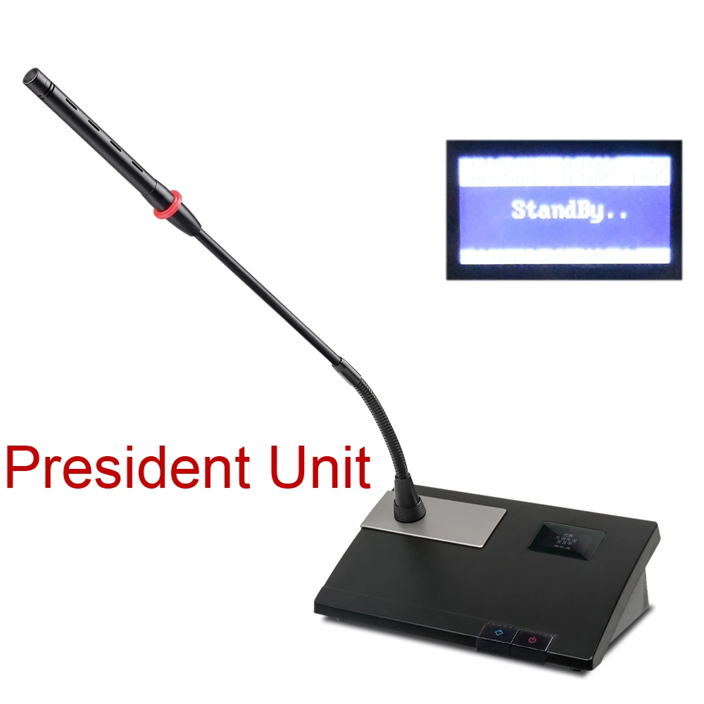 MiCWL 디지털 무선 회의 마이크 시스템, A102 모드, 20 데스크 구스넥, 2 회장 18 대표단, A10M 시리즈