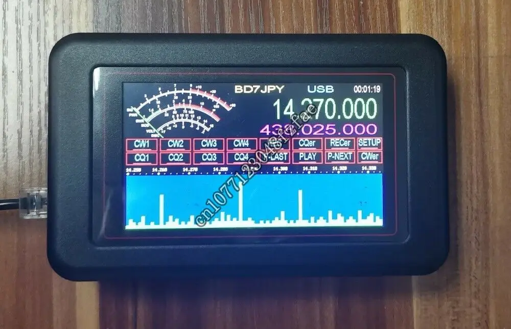 

CatDisplay 4.3" TFT LCD Recording voice + 32G TF card For Yaesu ft817/857/897/818 ic7000/703/706 series / 756/756pro Ham Radio