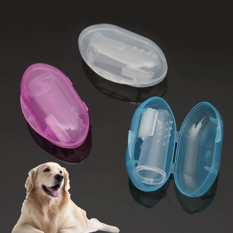 

1pc Rubber Pet Finger Toothbrush Dog Toys Environmental Protection Silicone Glove for Dogs and Cats Clean Teeth Pet Accessories