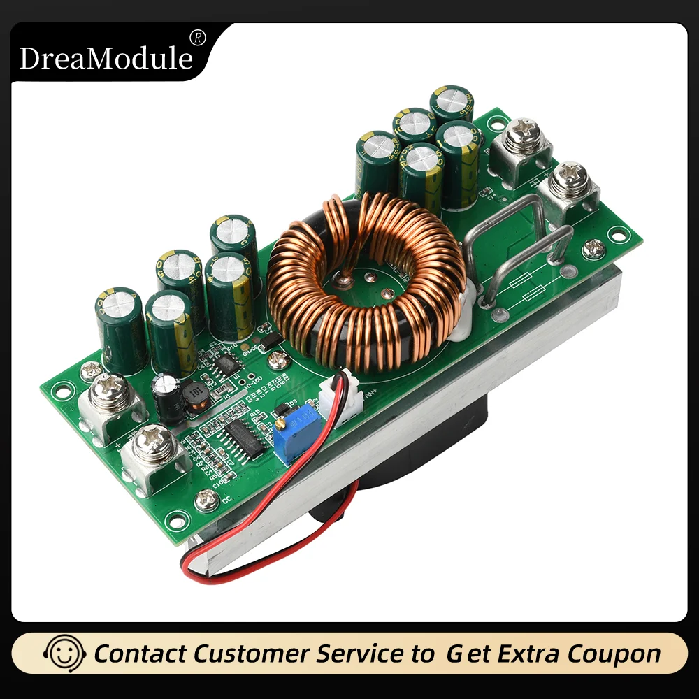 

1500W DC-DC Buck Converter Synchronous Rectification Adjustable Voltage 15-90V Input Industrial Power Supply Step Down Module