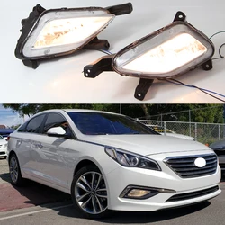 Halogen DRL Car Daytime Running Light Front Bumper Fog Light Driving Lamp Assembly Accessories For Hyundai Sonata LF 2015 2016