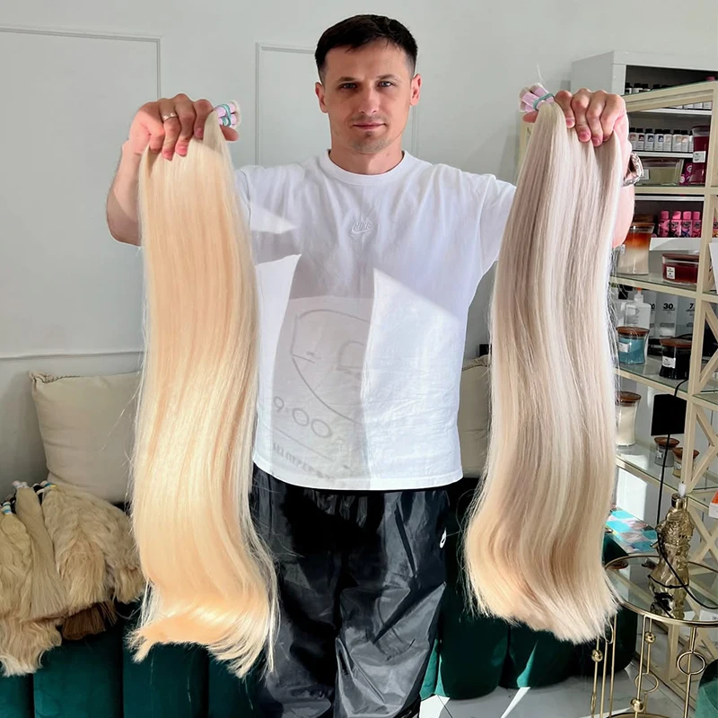 18～30インチ ベトナム産レミー人毛 編み込み用ストレートバルク ウェフトなしエクステ 100g カラー613