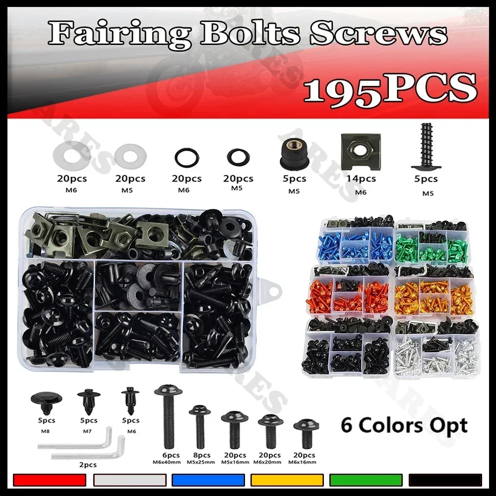 

Motorcycle Fairing Bolts Screws Kit Nut Clips For For SUZUKI TL1000R TL1000S SV1000S SV1000SZ TL 1000R SV 1000S 1000SZ GSXR1100