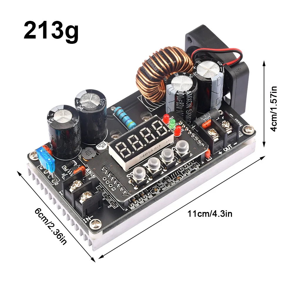 DKP6008ซีเอ็นซีปรับได้ DC แบบ Step-Down ควบคุมแหล่งจ่ายไฟโมดูล/ แรงดันคงที่และโวลต์มิเตอร์กระแสคงที่พร้อมพัดลม