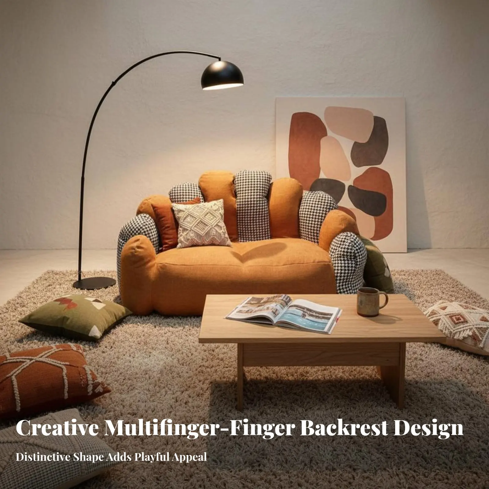 

Одноместный напольный диван-кровать с плиссированным дизайном в стиле матраса, без подлокотников, из мягкой ткани, для женщин, подростков, для квартиры