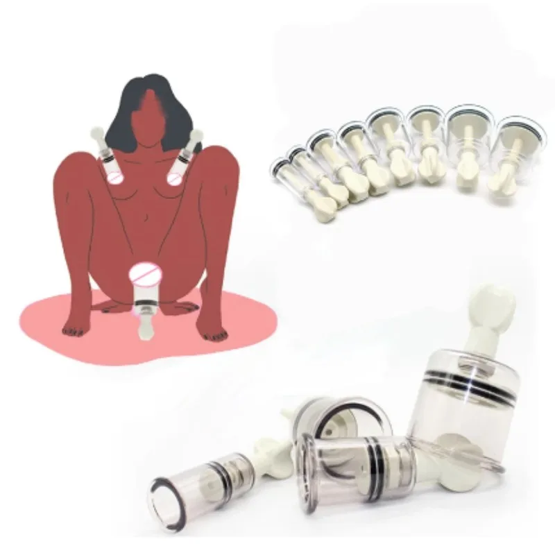 Nipple Clamps Sex Toys Bdsm Sucker Breast Pump Suction Cup Therapy Vacuum Pump Breast Bondage Clip Simulator Enhanceer Vibrating