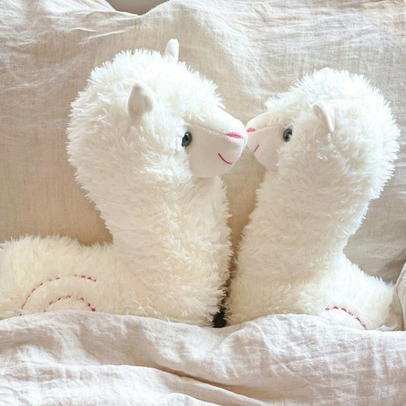 28CM Cute Alpaca Plush Stuffed Soft Toys Doll Pillow 6Colors Animal Kawaii Home Decoration Bed Toy for Children Birthday Gift