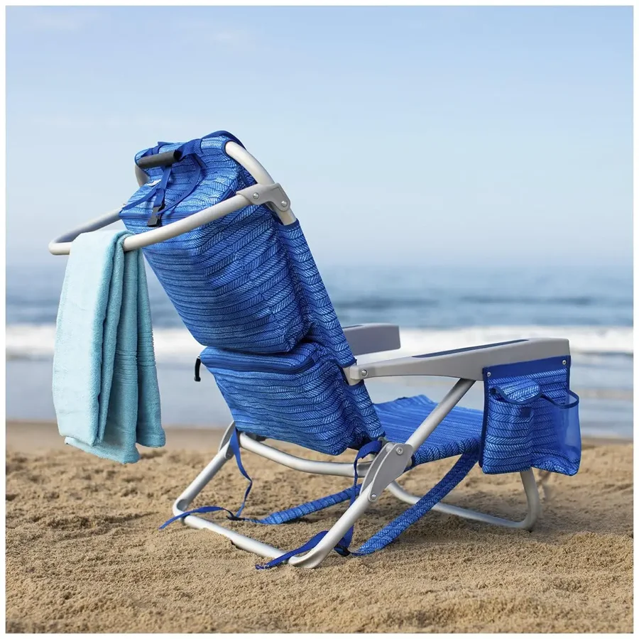 Wholesale Custom Lightweight Outdoor Adult Luxury Travel Folding Portable Folding Lie Flat Camping Beach Pool Chair With Logo
