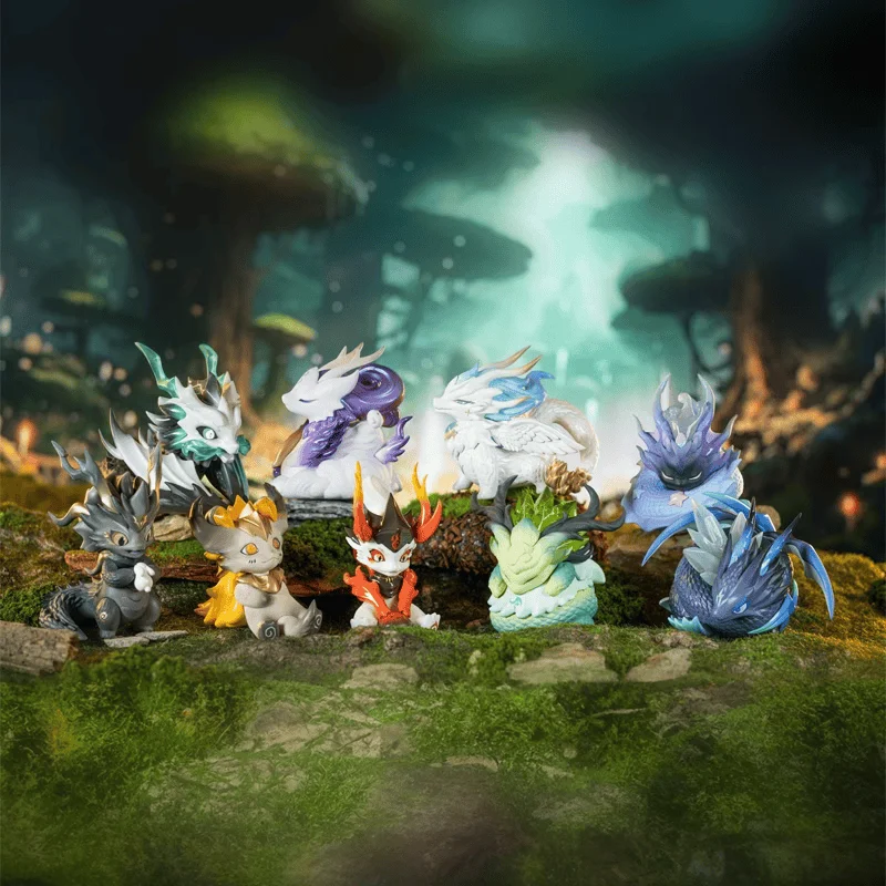 

Classic Of Mountains And Rivers Together With Loong Series Blind Box Loong Фигурки Mystery Box Коллекционная модель игрушки Подарок ребенку