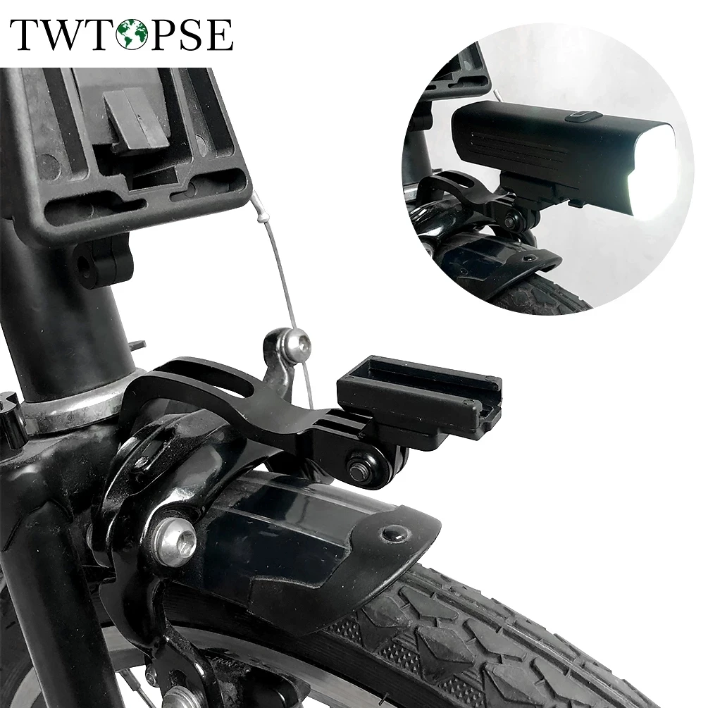 TWTOPSE Bike Light Stand For Brompton Folding Bike Cycling Front Light Mount Bracket Fit CATEYE ROCKBROS Gaciron Camera Holder