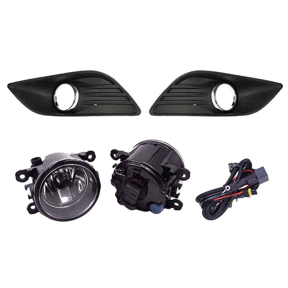 

1 Pair Lower Bumper 2 Pcs Right & Left Fog Light Grille + Lamp Kit for Ford Focus Sedan 4 Door 2009 2010 2011
