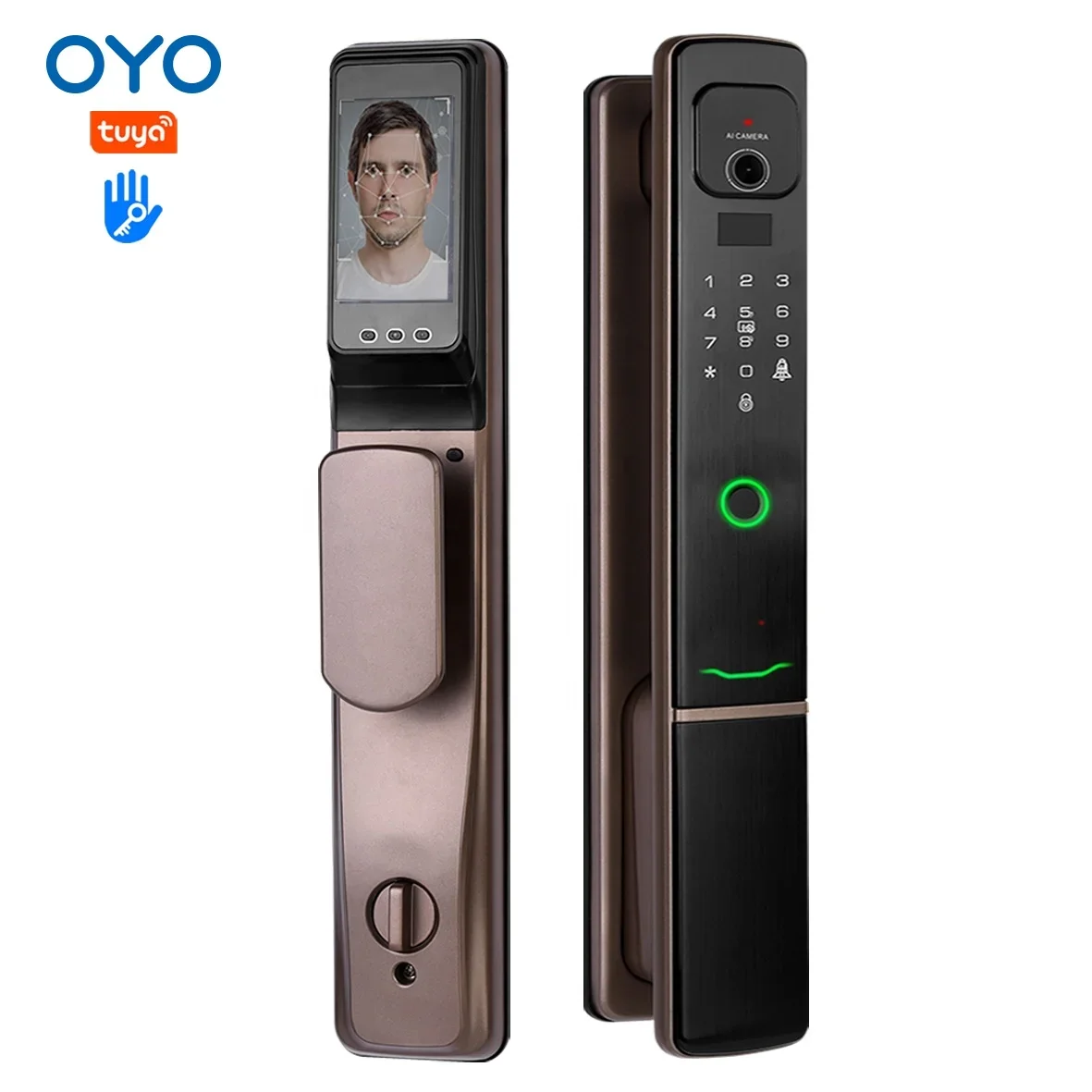 

OYO Electronic Keyless Finger-Print Smart Locks Password Digital Fingerprint Door Handle Lock With Code And Key For Home