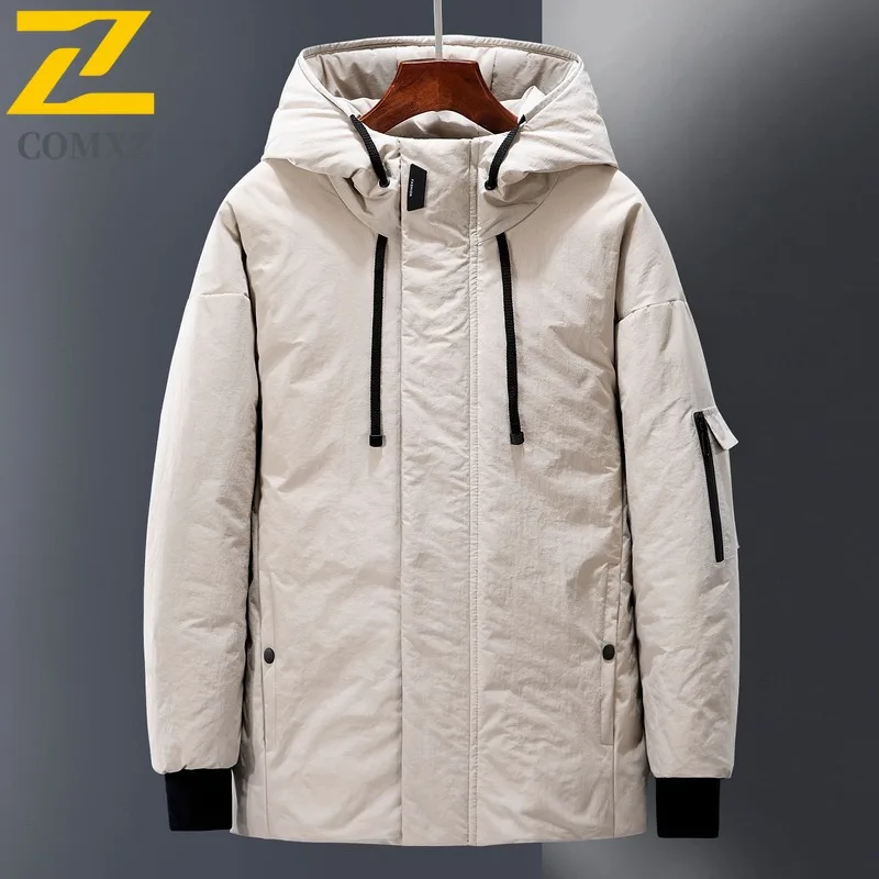 الرجال مقنعين سترة مقاومة للماء الشتاء النمط الأمريكي يندبروف سترة معطف حراري عادية رياضية سميكة البخاخ ملابس خارجية #1