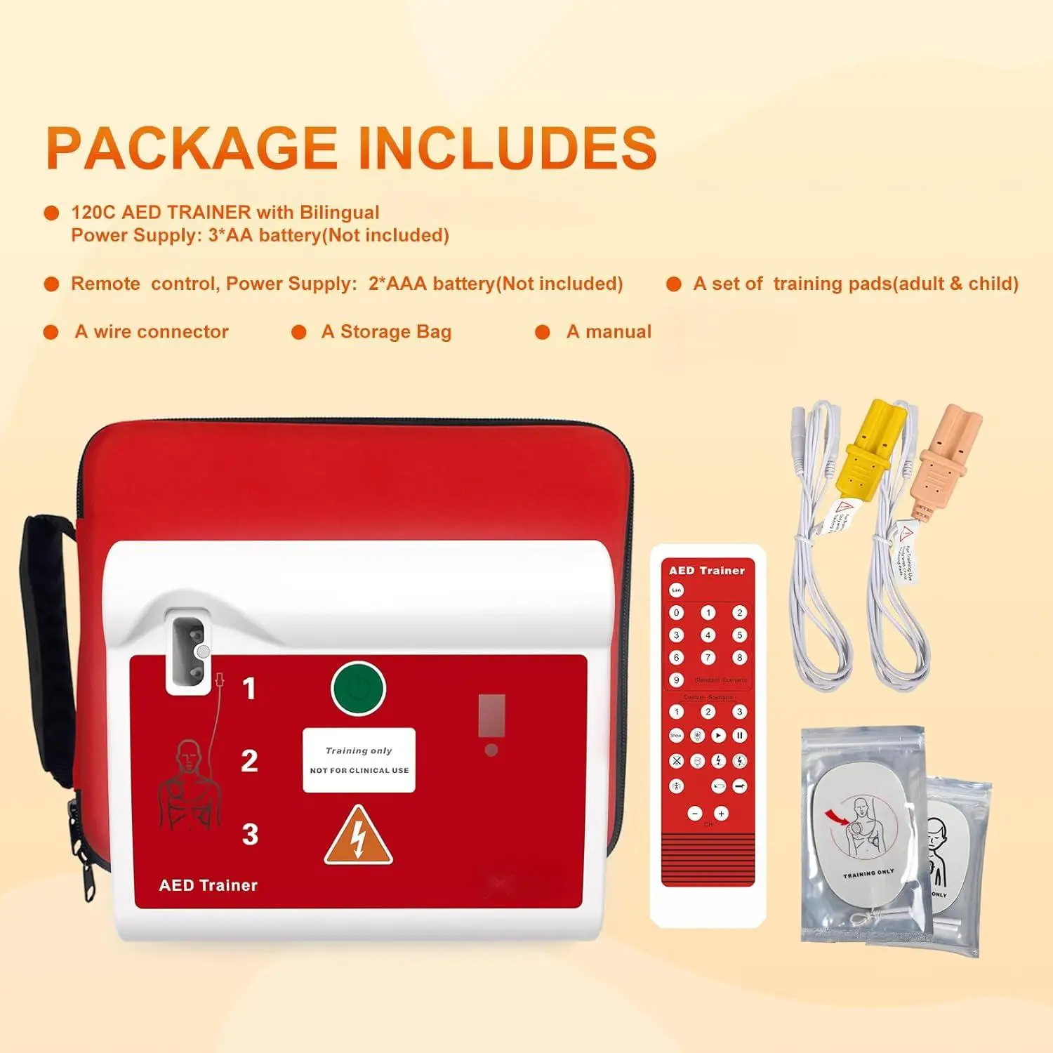 Single Pack  Trainer IFA-120C With Remote Control CPR Teaching Device for  CPR First Aid Education Training Only