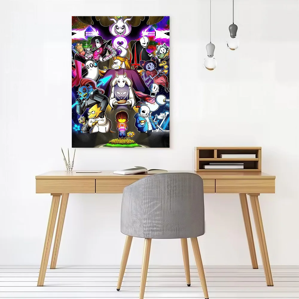 Undertale Game Gaming Printed Canvas Poster Custom Pictures Wall Art Canvas Painting for Room Decoration Aesthetic Wand Deko