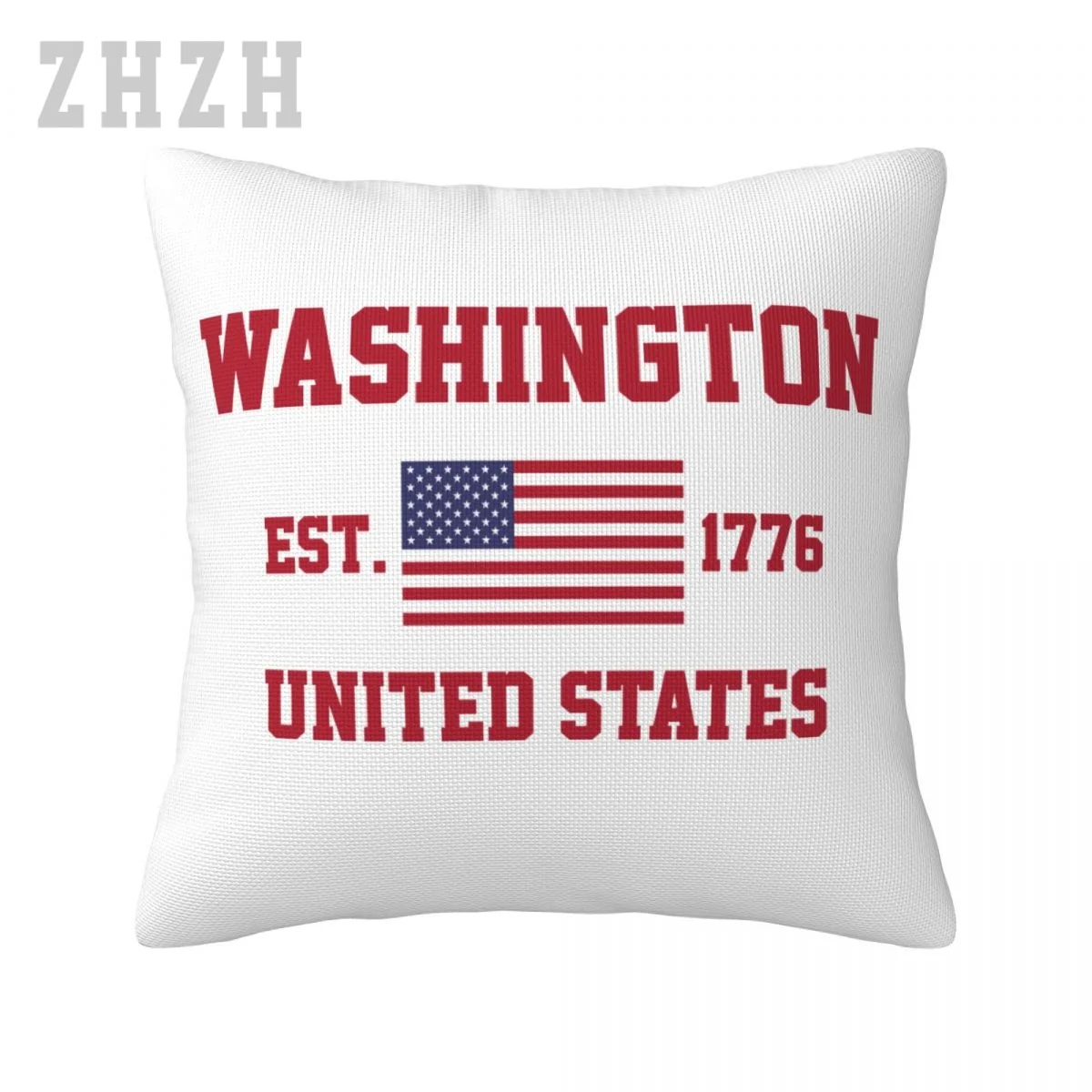 Linen Pillowcases United States EST.1776 Washington Capital Throw Pillow Cover Family Home Decor Sofa Car Waist Cushion