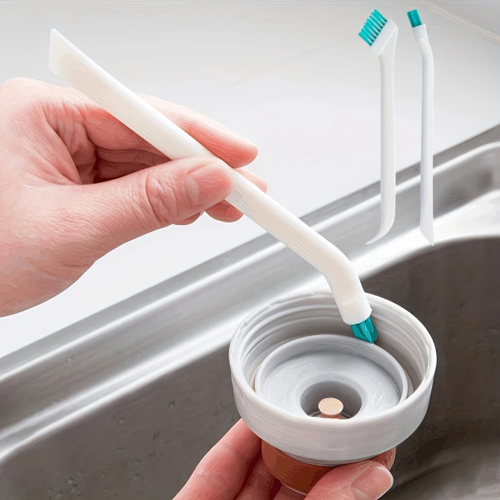 Kitchen Cleaning Brush Set, 2 Counts/set Multifunctional Kitchen Seam Cleaning Brush, Manual Cleaning Tool for Home Kitchen Bath