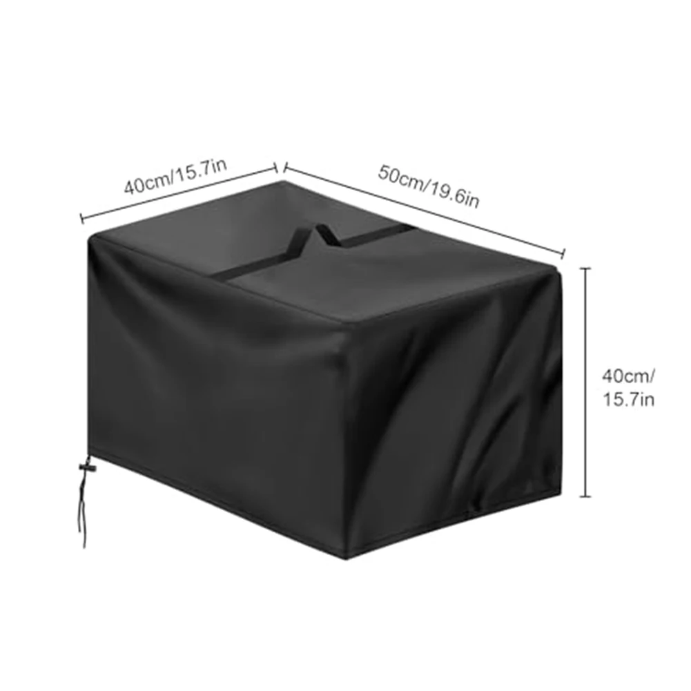 Black Dust Cover for 3.5L Stainless Steel Deep Fryer 210D Oxford Cloth Fit 15.7x19.6x15.7 Inch Easy Rinse Quick Dry