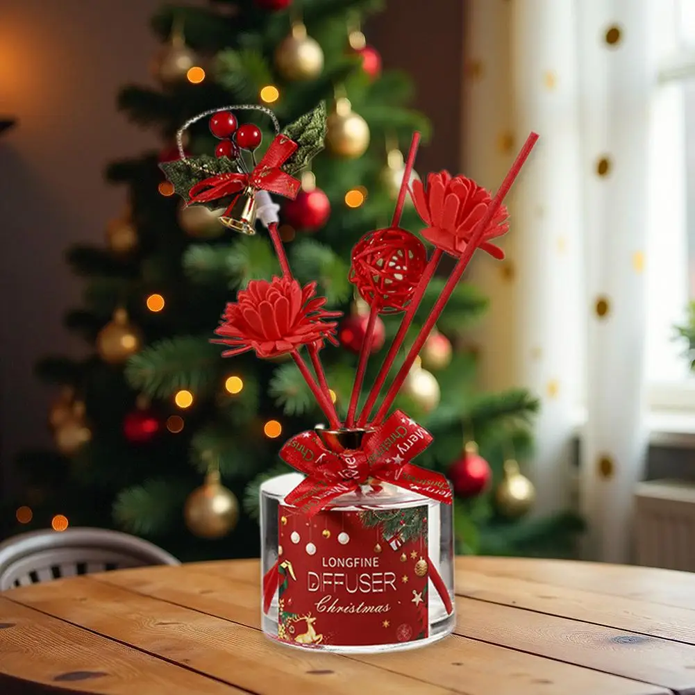 زيت عطري منزلي عديم اللهب من سيدار روز فريزيا مع عصا ناشرة، معطر هواء لغرفة المنزل، هدايا ديكور عيد الميلاد #5