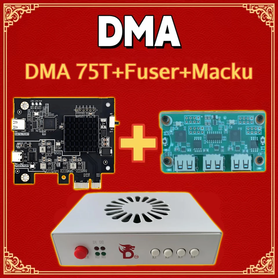 最終値下げDMA 75T / HDMI Fuser / Catboxおまけ付き 75t Dma Bundle - FPGA Dma 75t Card + HDMI Fuser Fusion Device +