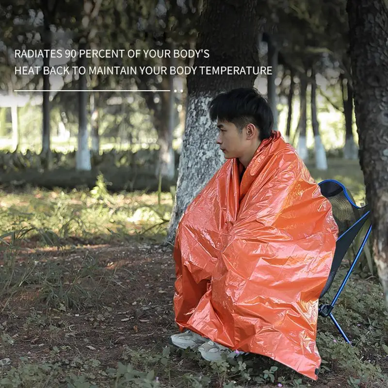 Imagem -02 - Impermeável Leve Sobrevivência Cobertor Survival Bivvy Sack Bolsa de Dormir Térmico Portátil Engrenagem de Sobrevivência