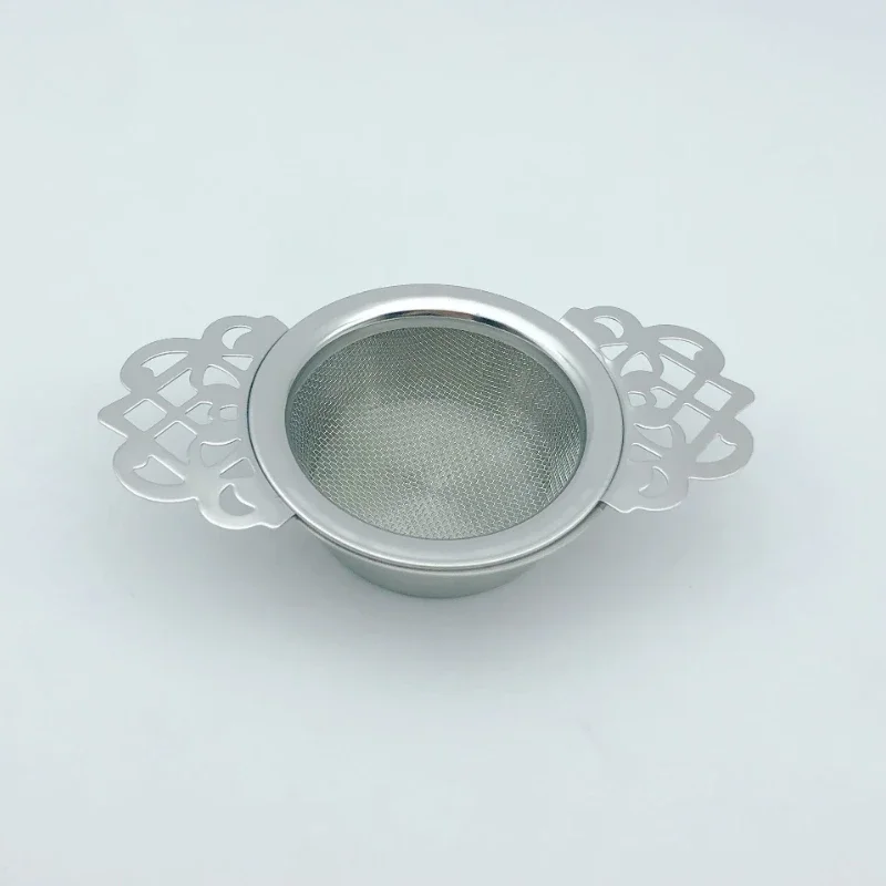 Spice Stainless Steel Tea Strainer With Drip Bowl Easy Clean Loose Leaf Traditional Hanging Herbal Double Ear Infuser Filter