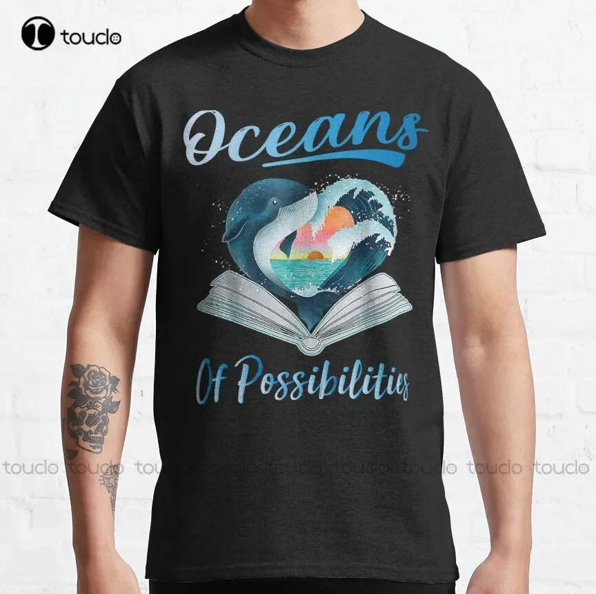Oceans Of Possibilities Summer Reading 2022 Librarian Classic T-Shirt Men'S T Shirts Fashion Creative Leisure Funny T Shirts Tee