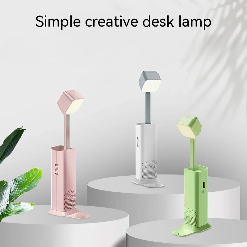 LED Desk Lamps Portable Telescopic Reading Book Lights Eye Protection Mini Retractable Adjustable Power Bank Reading Table Lamp