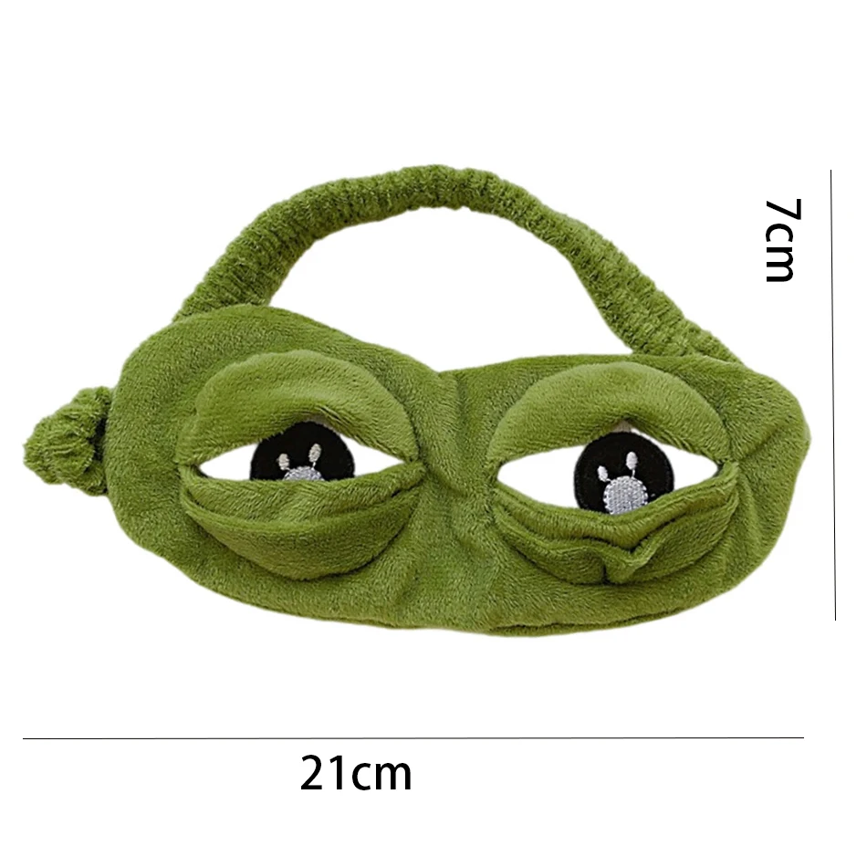 3D Sad Frog Sleep Mask Natural Sleeping Eyeshade Cover Shade Eye Patch Women Men Soft Portable Blindfold Travel Eyepatch