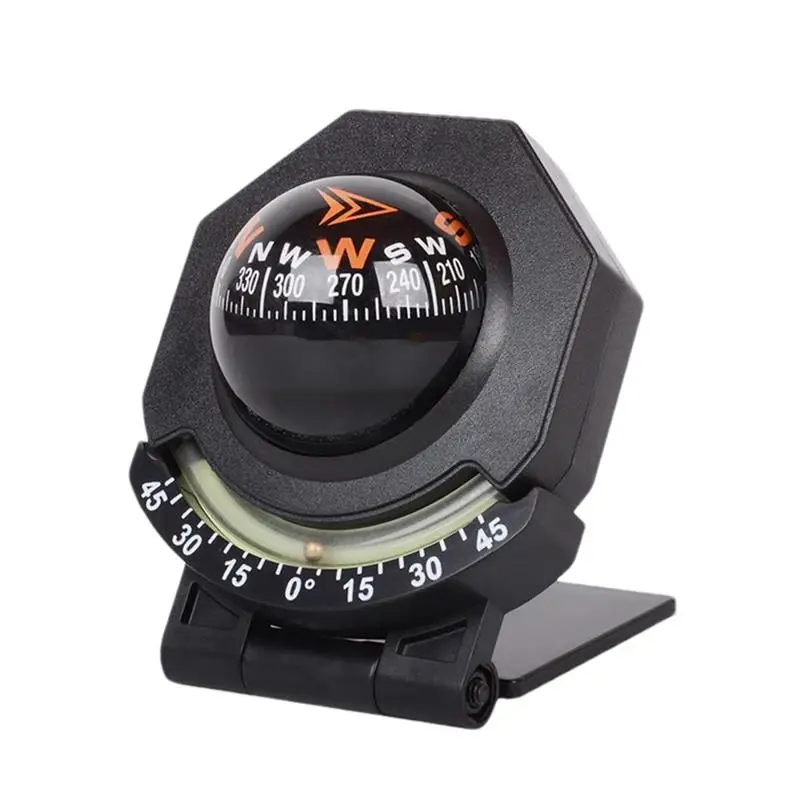 Car Navigation Compass Foldable High Precision Direction Guide Compass With Inclinometer Portable 180-Degree Adjustable Compass