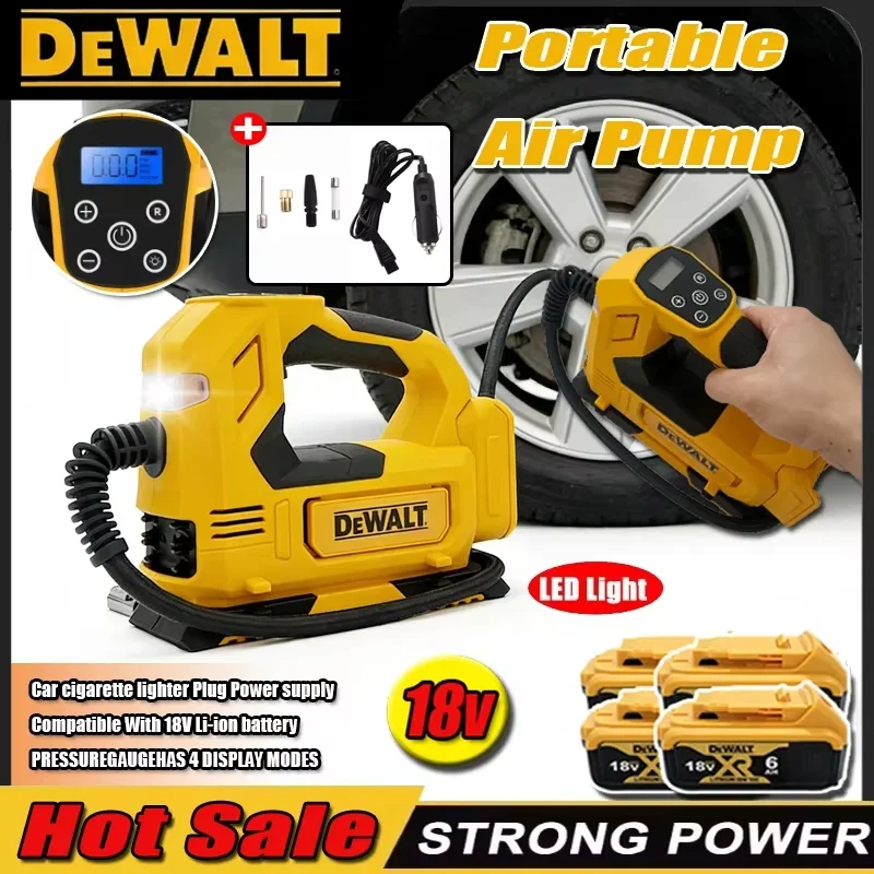 dewalt-portable-tire-inflator-air-pump-rechargeable-compressor-digital-cordless-electric-car-tyre-inflator-tools-for-20v-battery