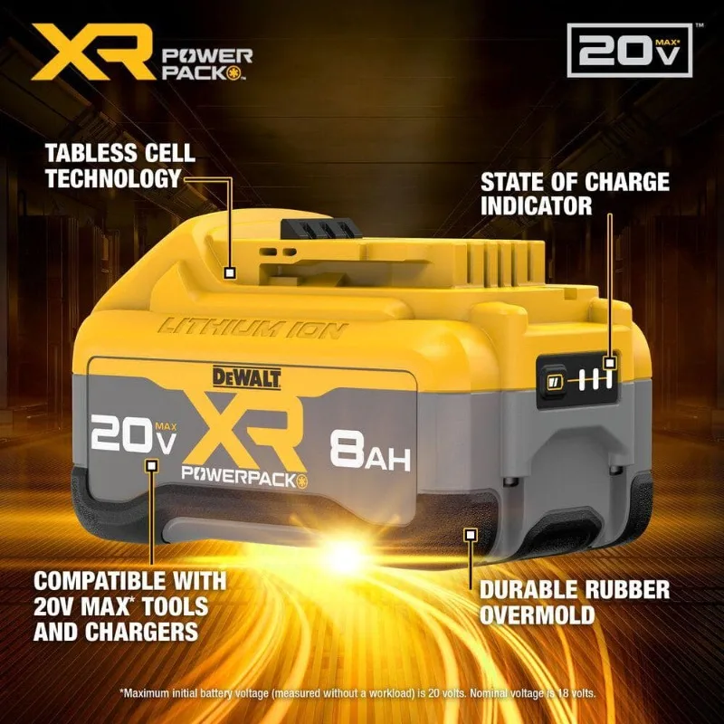 DEWALT DCB2108 DCB205 DCB204 DCB203 DCB184G DCB609G DCB606 DCB609 DCB612 Lithium Ion Battery Pack 20V 60V