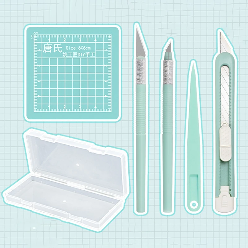 مجموعة أدوات قصاصات كاملة من سكاكين النحت مع أقلام وسجادات القطع - مقبض غير قابل للسحب للاستخدام اليومي #6