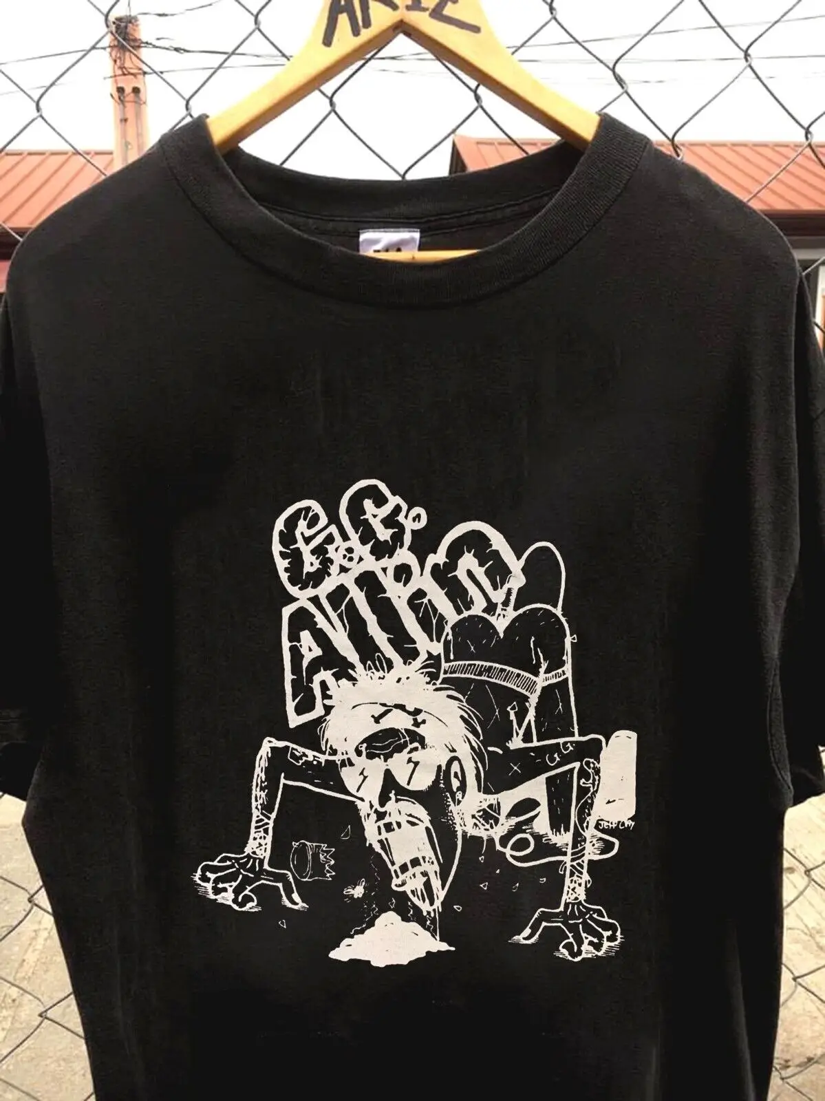 

Retro GG Allin "Jeff Clayton" T-Shirt, punk rock band t-shirt TE1228
