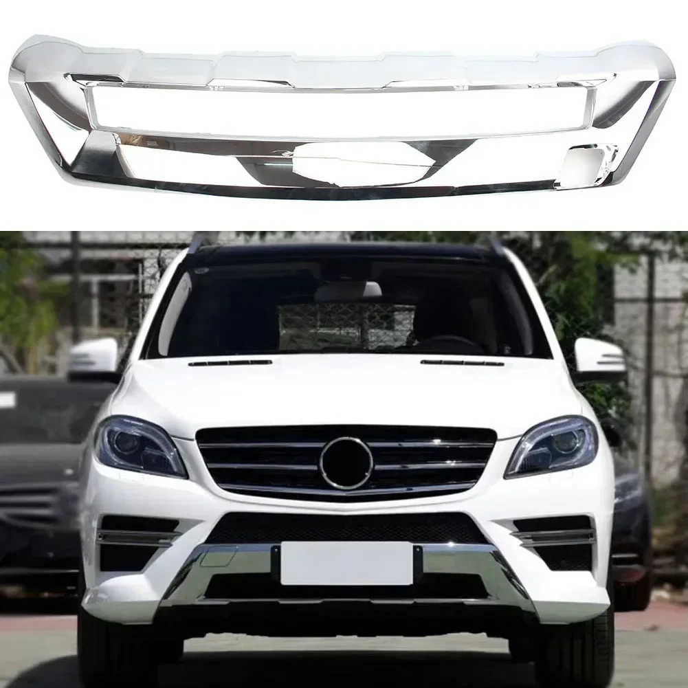 Car Front Bumper Lip Chrome Trim For Mercedes Benz ML W166 ML400 ML350 ML320 300 550 A1668858625 2012 2013 2014 2015