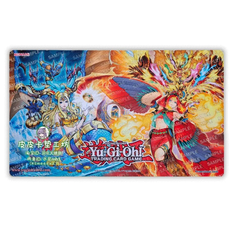 

Ю-Ги-О! Одиночный игровой коврик Fire King Courtier Ulcanix Abyssrhine The Atlantean Spirit Duel Plate, резиновый коврик для настольной игры, игрушки