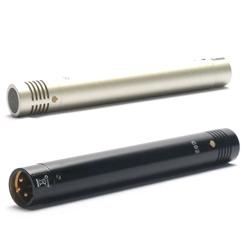 Imagen 2 del producto C02 un par de micrófono condensador de lápiz suspensión de diafragma pequeño con Clip micrófono de grabación de Piano instrumento tipo lápiz de registro