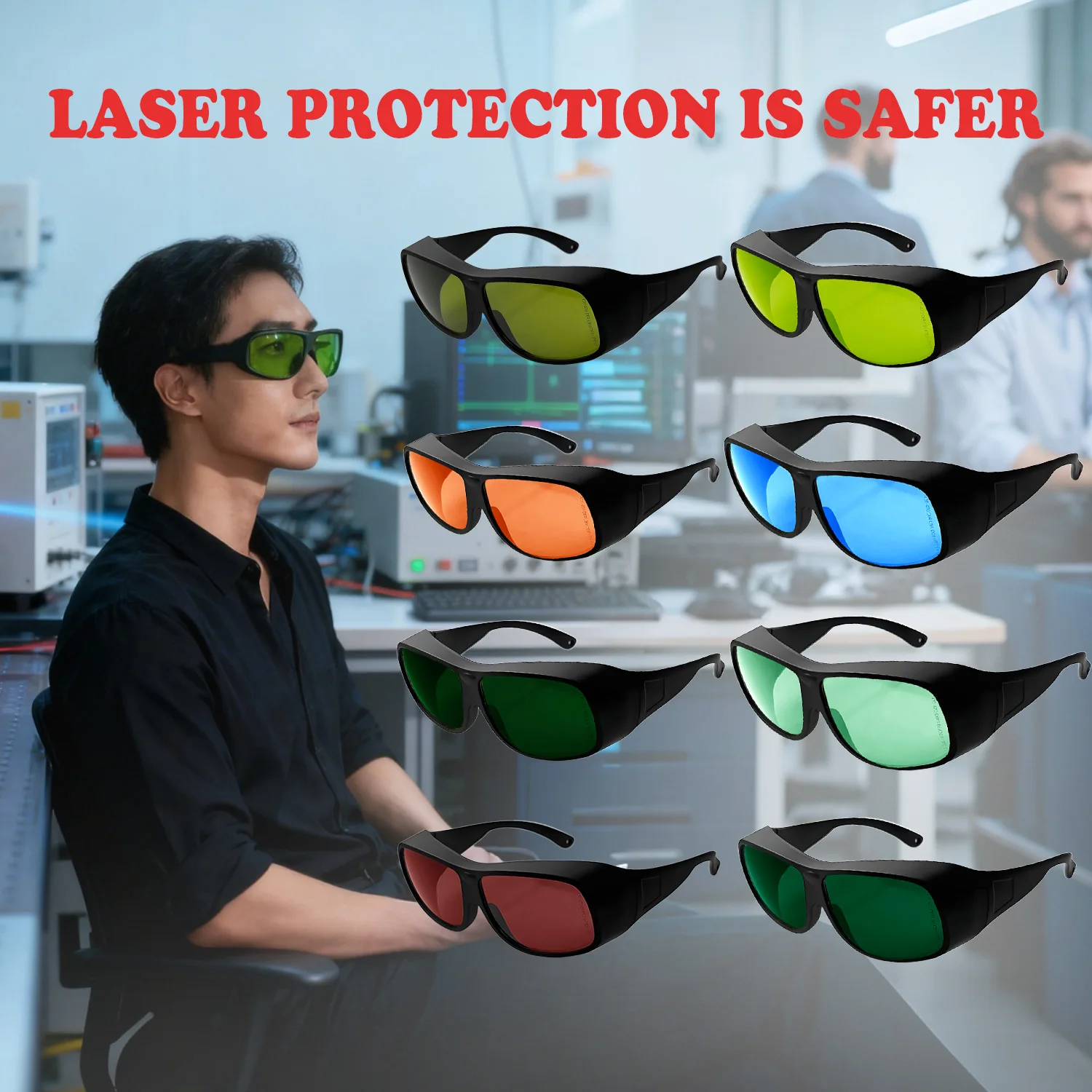 laser glasses  laser protective OD5  190-2000nm laser protective glassesglasses goggles glasses co2 laser protection glasses