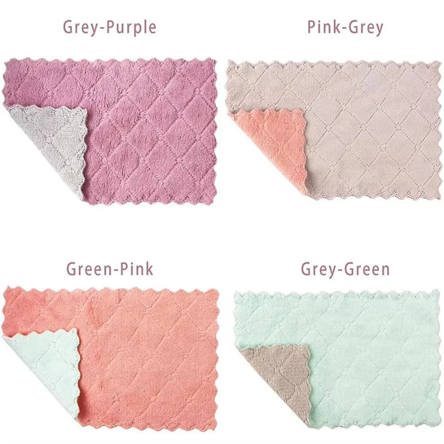 Household cleaning towels, kitchen tools and small tools, 10 pieces of super absorbent ultra-fine fiber kitchen cloths