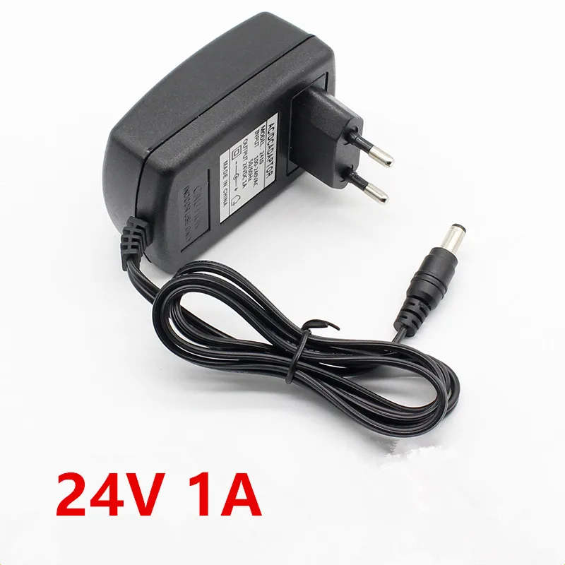 Newest Hot EU Plug AC 110V 220V Converter DC 24V 1A Server Power Supply Adapter