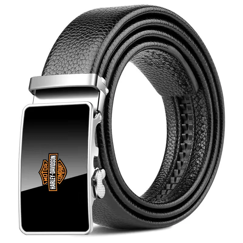 

Fashion Business Buckle Men's Genuine Leather Belt Motorcycle Waist Belt Casual For Harley Davidson Electra Ultra 1250 Accessory