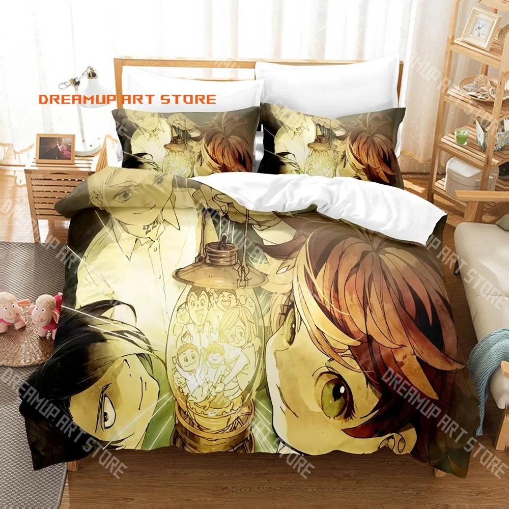 2026 3D Print Promised Neverland Anime Bedding Set Single Twin Full Queen King Size Bed Set Adult Kid Bedroom Duvetcover Set