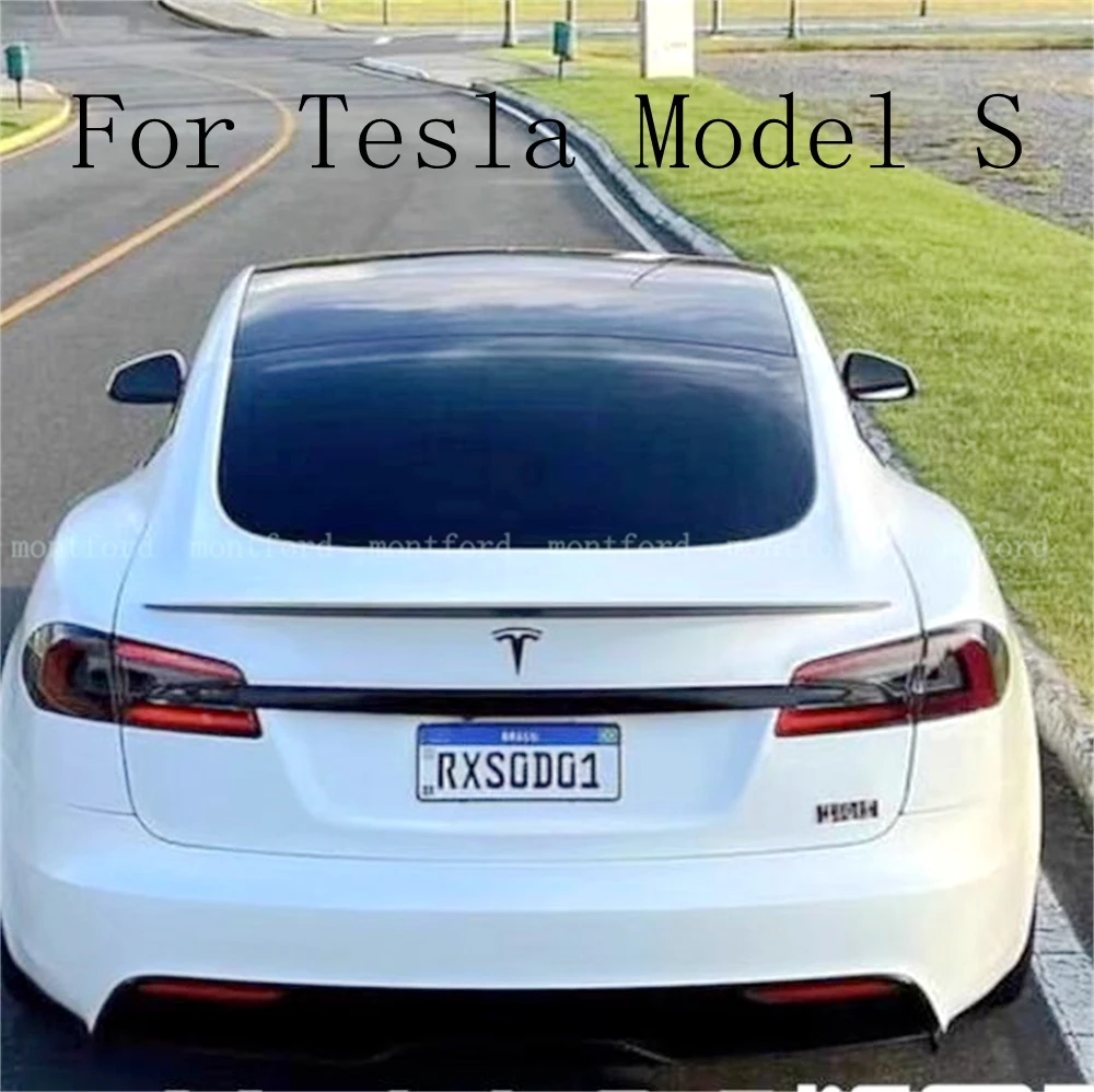 Für tesla modell s 2011-2015 hochwertiges abs material auto heckklappe primer farbe heckspoiler modell s auto kofferraum spoiler splitter