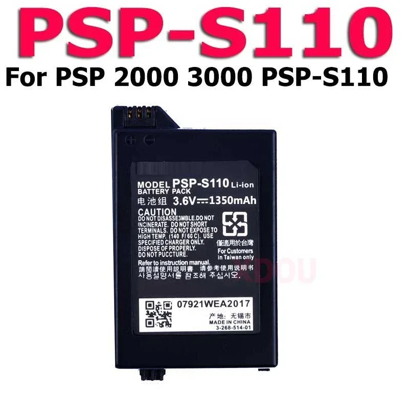 XDOU 3.6V 1350mAh Rechargeable Lithium Battery For PSP2000 PSP3000 PSP 1000 2000 3000 PSP-S110 Play Station Portable Gamepad