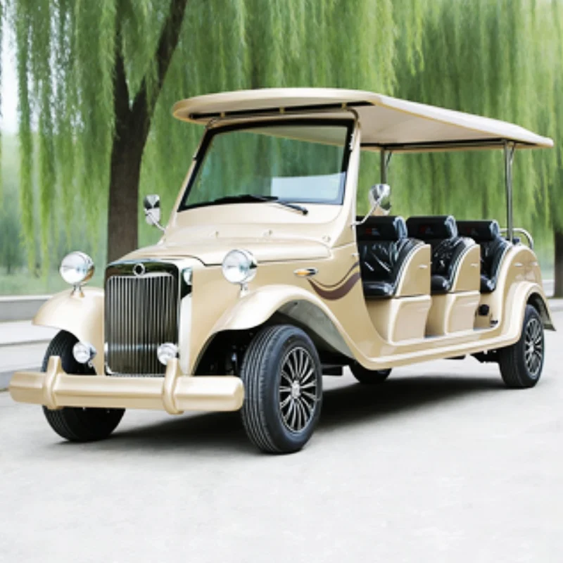 

Электрический винтажный классический автомобиль DS Windshield Club с сертификатом CE, высокоскоростной туристический автобус в стиле ретро с черными мягкими сиденьями