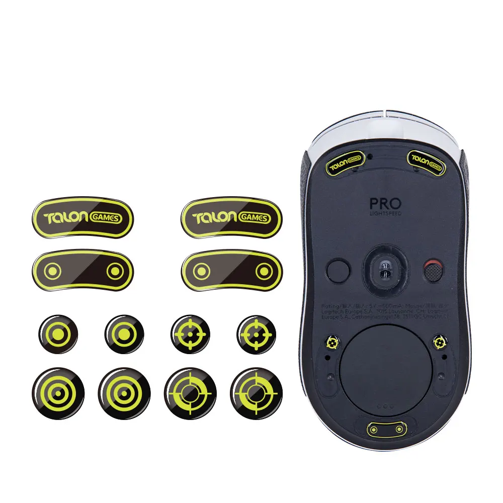

TALONGAMES Glass Mouse Feet Compatible With Razer Logitech Universal Dots 12 Grain Customized Round Curved Edge Glass Skates