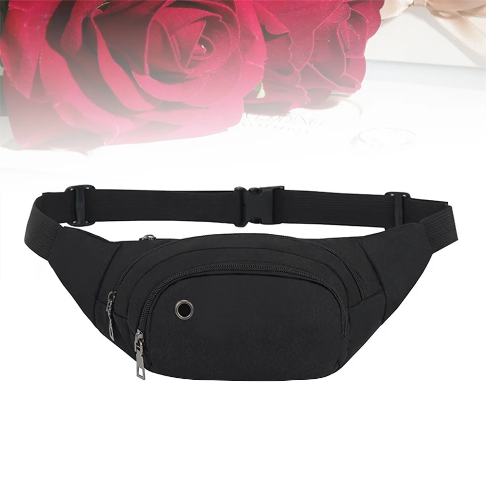 حقيبة خصر سوداء للاستخدام الخارجي، حقيبة فاني رياضية خفيفة الوزن للركض والمشي لمسافات طويلة والتسلق والتخييم في الهواء الطلق #2