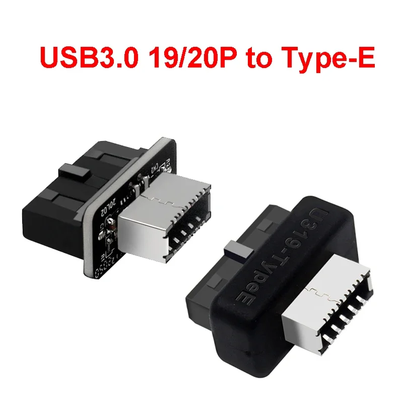 1PCS Motherboard USB3 19P20P to Type E Adapter Accessory USB Front Panel Adapter USB 3.1 Type C 20-pin A Key Front Panel Adapter